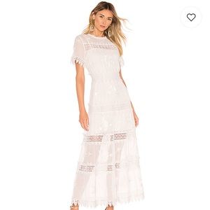 TULAROSA WHITE LACE DRESS